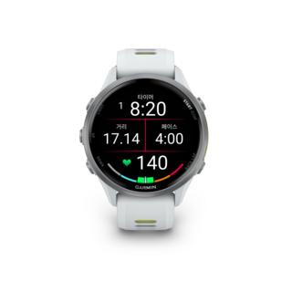 가민 러닝 GPS 스마트워치 포러너 970, 화이트 + 앰프엘로우, 3.54cm, GPS + 블루투스