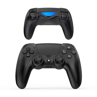 블루투스 호환 PS4/슬림/프로 무선 게임패드 PC용 듀얼 진동 조이스틱 iOS/안드로이드 지원, 1개, 검은색