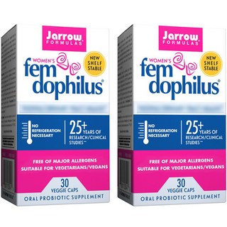 Jarrow FORMULAS 賈羅公式 Fem Dophilus女性10億CFU益生菌素食膠囊, 30顆, 2個