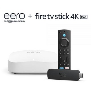 미국 아마존 자체상품 브랜드 Amazon Fire TV Stick 4K Max가 탑재된 eero Pro 6E 메시 와이파이 라우터(1팩)