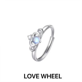 LOVE WHEEL 情侶戒指系列 S925銀 男女對戒 月光石戒指 情人節禮物