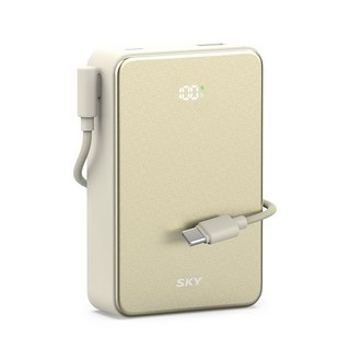 스카이 필 큐브 20000mAh PD 22.5W 포켓 미니 고속충전 C타입 보조배터리 A20 (CCC인증), 베이지