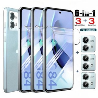 Motorola G85 G24 용 6in1 하이드로 겔 필름 렌즈 화면 보호기, 01 번들 20, 16 Moto G55, 1개