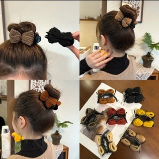 針織蝴蝶馬尾夾3入組