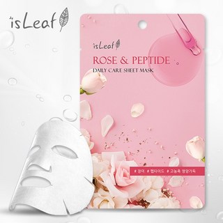 isLeaf 依絲莉 蘆薈保濕面膜 22ml - 韓國, 1個, 玫瑰胜肽