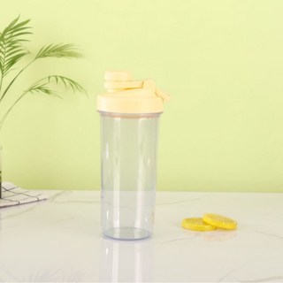 800ml 水杯 蛋白粉搖搖杯 便攜 水瓶 奶昔杯, 黃色,500ml-1000ml, 1個