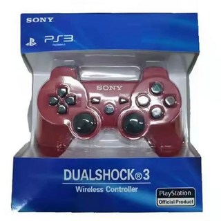 PS3 조이스틱 무선게임 컨트롤러 게임패드 플레이스테이션, 1개, 레드 데이터케이블+조이스틱캡포함, 기본 색상