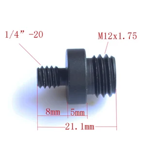 블랙 알루미늄 합금 15mm 로드 레일 지지 시스템 새로운 디자인 부품, 11 1 4 to M12 adapter