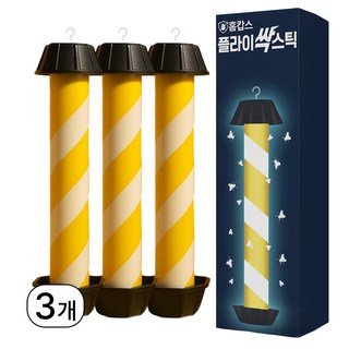 홈캅스 프리미엄 야광 초파리 트랩 플라이 싹 스틱 각종 날파리 유인 퇴치 끈끈이, 3개