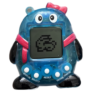 透明彩色心形電子雞 168合1寵物機 掌上型電玩 多種動物可選, 透明粉, CS85584