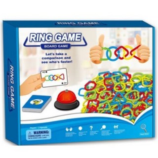 環環相扣 RING GAME 兒童桌面遊戲 提高觀察力 注意力 益智 親子遊戲 桌遊 玩具, 1個, 英文版－彩盒