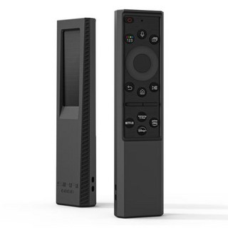 삼성 스마트 TV BN59-01385B 01386D 01386C 용 실리콘 케이스 BN59-01390A 01385A TM2280E 용 태양 전지 원격 방진 커버, 1) Black-No luminous