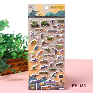 萱寶媽咪baby童裝館 聖誕節泡泡貼3D立體水晶寶石貼紙，閃亮燙金鑽石裝飾，多款動物交通工具造型泡綿立體貼紙, 031-FP135泡綿貼紙