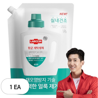 랩신 항균 세탁세제 솔잎향 리필, 1.2L, 1개