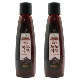 [항아리3년발효] 안현필 천연발효 포도식초, 2개, 550ml