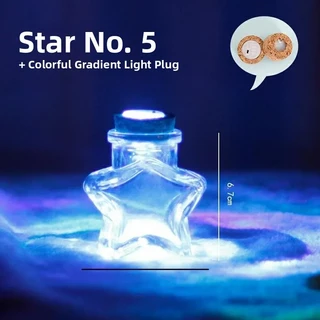 쿠쿠스토어 창의적인 DIY 투명 유리 별 소원 병 행운의 종이 드리프팅 홈 장식 오너먼트, 11 빛나는 작은 다섯개 별