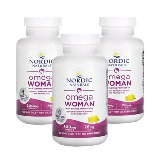 Nordic Naturals 노르딕 네추럴스 여성용 오메가 달맞이꽃 오일 함유 Omega Evening Primrose Oil, 3개