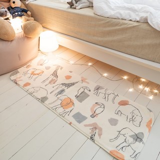 棉床本舖長型插畫地墊，兩款可選，約40cmX120cm，居家裝飾，吸水防滑