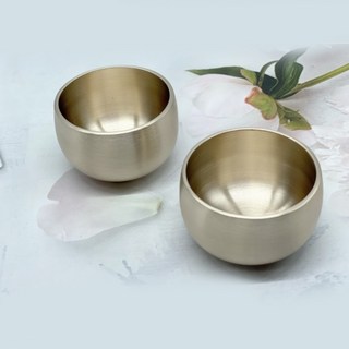 우리놋 방짜 유기 소주잔 유기 달 술잔 1P, 1개