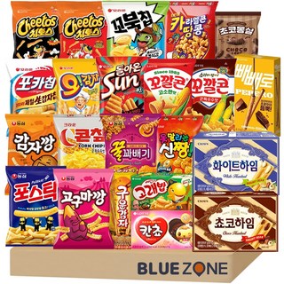 어린이 선물세트 고깡 감깡 꿀꽈 포틱 포카오 포카어 스윙볶 스윙갈 갈릭새우 콘칩 맛짱 칸초 C콘칲 카땅 신짱 초송 고래밥 구감 꽃게미니오리 꽃게미니치즈 산도 몽실, 1세트, 과자 (22개)