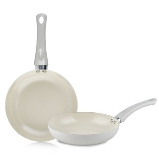 IH 인덕션 논스틱 세라믹 후라이팬 2종세트 / 친환경 도자기소재, 1세트, 20cm+24cm, 단일컬러