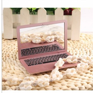 廢物專賣店 筆記型隨身鏡 電腦造型鏡子 隨身化妝鏡 桌面鏡 路牌鏡 拍照道具 交換禮物 生日禮物 上課無聊玩具, 白色