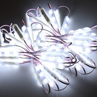 LED 3구 모듈 DC 12V 간판 제작 조명 방수 IP68, 100개, 주광색