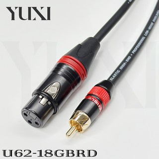 金屬頭 AV端子 音源線 XLR卡農轉RCA AV RCA公, 1個, XLR母頭 轉 RCA公頭 紅色,5米 含雙頭 單條