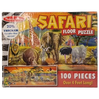 Melissa&Doug 瑪莉莎 地板拼圖 非洲草原, 100片, 1盒