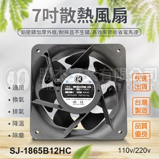 勝杰風機 7吋 散熱排風扇 18cm X18cm 抽風機 靜音通風, 詳見包裝, 詳見包裝, 110V,開關電源