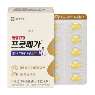 Chong Kun Dang 鍾根堂 rTG Omega 3雙效魚油軟膠囊Plus, 60顆, 1盒