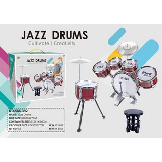 兒童仿真爵士鼓玩具 初學者敲打擊樂器 早教益智玩具, 392, 1個