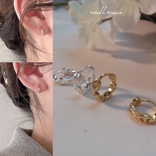 925純銀小豬鼻圈圈耳環 易扣式耳骨環 銀針抗過敏耳飾 單支 氣質閨蜜女友生日禮物