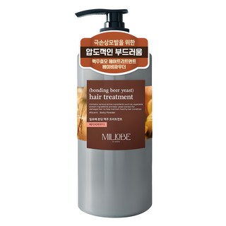 Millobe 蛋白質啤酒酵母護髮乳 爽身粉香, 1瓶, 1L
