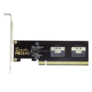 PCI E SFF 8654 8i 분할 카드 듀얼/쿼드 포트 NVMe 디스크 어레이 어댑터 VROC 지원 스토리지 확장을 위한, 01 Black 2 Ports