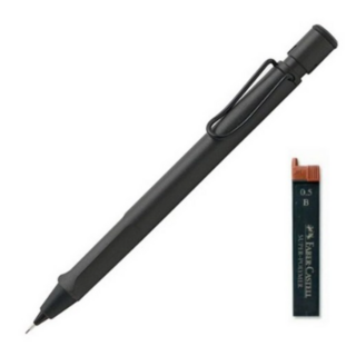 LAMY 사파리 샤프 차콜블랙 무광 + 샤프심 B 랜덤발송, 0.5Mm(차콜블랙), 3개