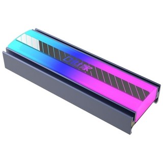 鋁合金散熱片 ARGB主板同步 (適用2280), 灰色, 1個