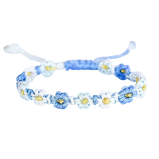 데이지 그라데이션 매듭 팔찌 DIY 키트 실팔찌만들기세트 부여 커플 우정 선물용 직접 짜야 함, 5개, 오색