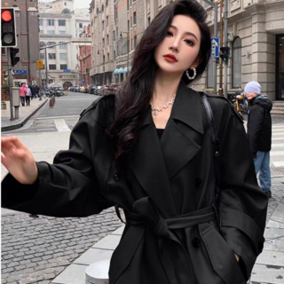 HA.M 여성 클래식 트렌치 롱 기본핏 빅사이즈 트렌치코트