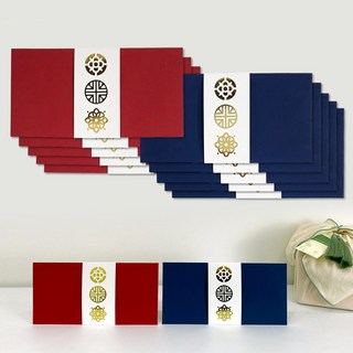 꼼씨라라 고급 용돈봉투 금박인쇄 현금 돈 봉투, 홍색5장+청색5장