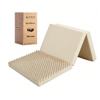 탄탄한 3단 접이식 매트리스 8cm 토퍼 생활방수