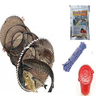 원형 바다 통발 소형부터 초대형까지 문어 꽃게 우럭 도루묵 장어 간편풀세트(무료배송), 10m