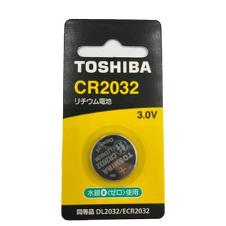 東芝TOSHIBA CR2032 鈕扣型鋰電池 (Dyson遙控器適用), 1個, 卡裝
