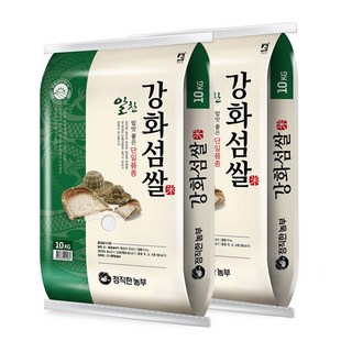 정직한농부 강화섬쌀 20kg (10kgx2) / 25년산 햅쌀 / 상등급 단일품종 안전박스포장, 10kg, 2개