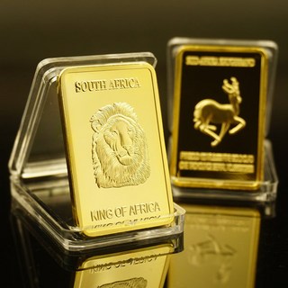 윙윙쇼핑 24K 골드바 금 바 코팅 Gold Plated 1온스 BAR 수집 트랜드 귀중품 취미 소장 기념 황금바 인테리어 장식 소품 선물, 사자 골드바