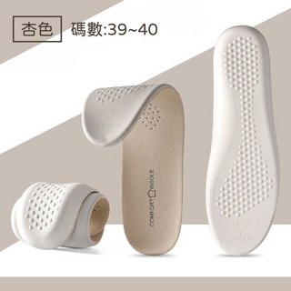 舒適透氣鞋墊 - 減壓緩衝、足弓支撐、男女通用鞋墊, 1套
