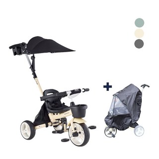 삼천리 샘트라이크 200 유아 세발자전거 캐노피 폴딩자전거 바람막이포함, 2024 샘200(바람막이포함)-아이보리, 1개