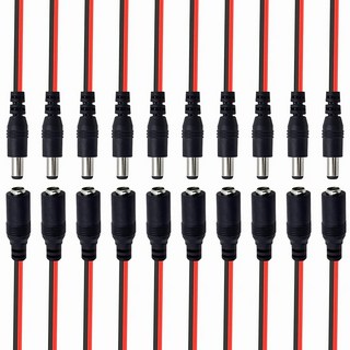 암수 잭 케이블 와이어 라인 어댑터 플러그 전원 공급 장치 12V DC 커넥터 5 5x2 1mm 10 PCs 20 50PCs, 10PCS 5pairs