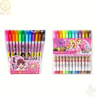동아 싸인펜 12색 여아용 꿈빛파티시엘 아동 미술 문구 1개입