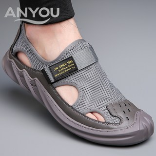 여름 남성용 통기성 푹신한 쿠션 캐주얼 샌들슬리퍼 트렌디 멀티패션 자외선 차단